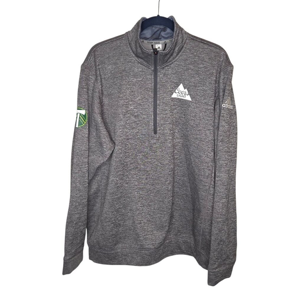 Adidas Team Issue ClimaWarm 1/4 Zip Pullover XL Gray Portland Timbers Coors...